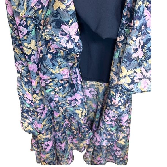 ASTR the Label - Women’s ‘Santorini’ Floral Maxi Dress Asymmetric, Purple Small - Picture 6 of 12